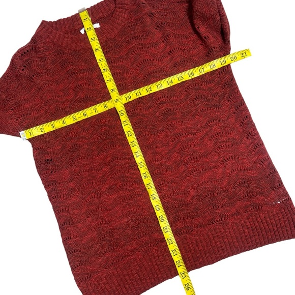 Maurices rust brown 100% cotton pullover sweater size M - Picture 4 of 6